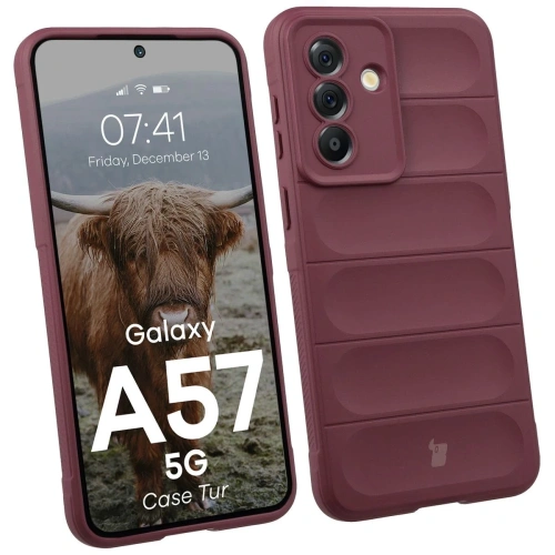 Pancerne etui Bizon Case Tur do Samsung Galaxy A57 5G burgundowe