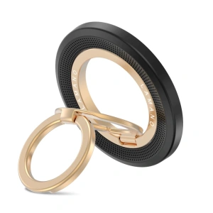 Uchwyt magnetyczny na palec Tech-Protect MMR700 Lamano Magnetic MagSafe Phone Ring Black/gold