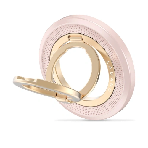 Uchwyt magnetyczny na palec Tech-Protect MMR700 Lamano Magnetic MagSafe Phone Ring Pink/gold