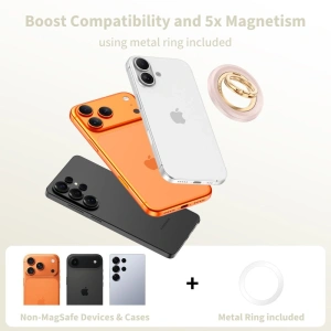 Uchwyt magnetyczny na palec Tech-Protect MMR700 Lamano Magnetic MagSafe Phone Ring Pink/gold