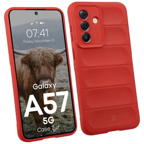 Pancerne etui Bizon Case Tur do Samsung Galaxy A57 5G czerwone
