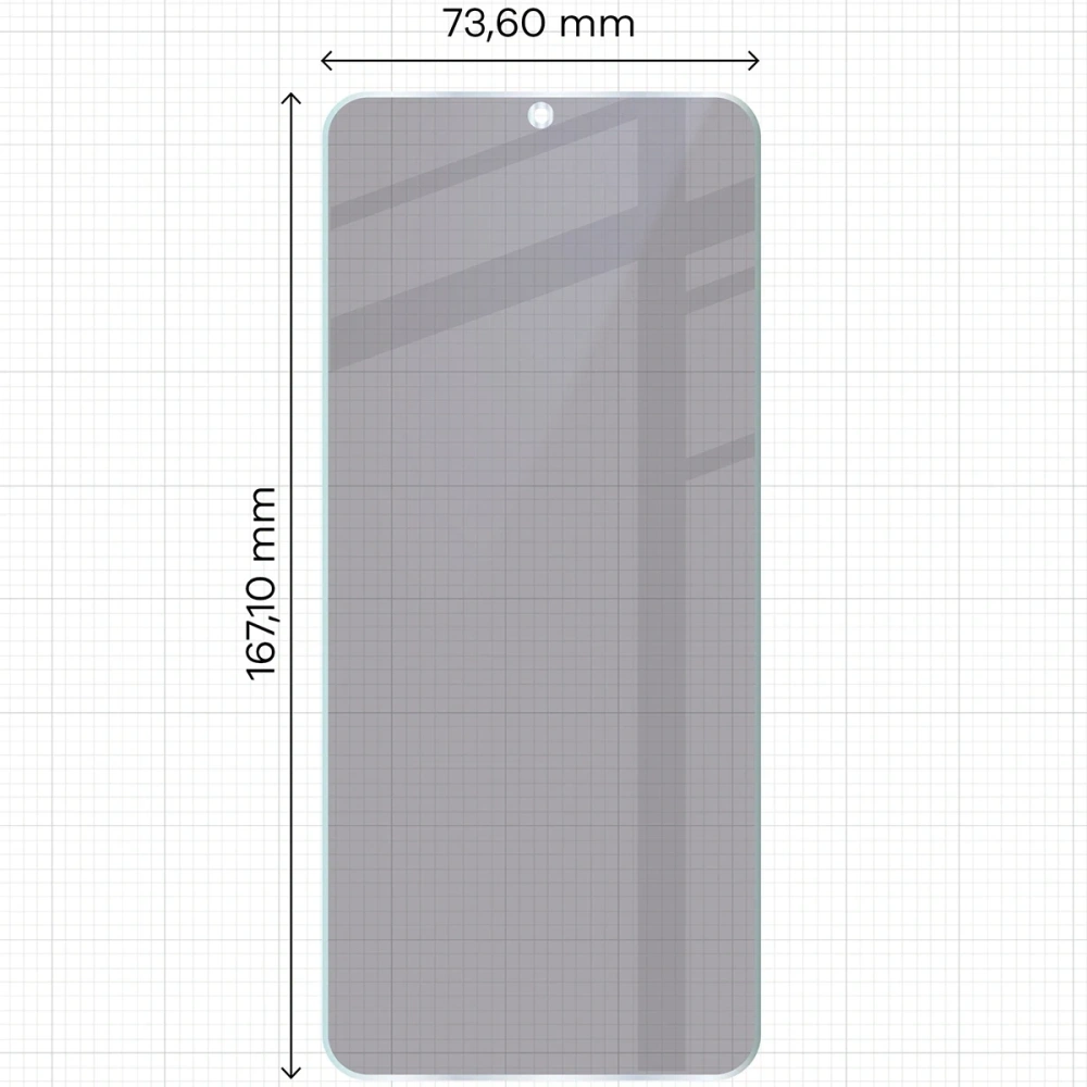 Prywatyzujące szkło hybrydowe Bizon Glass Mule Shadow do Xiaomi POCO M7 5G matowe