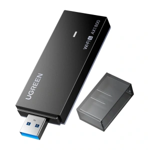 Karta sieciowa USB UGREEN CM499 Wi-Fi 6 1800 Mb/s 2.4 + 5 GHz (czarna)