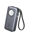 Powerbank 10000mAh UGREEN PB527 30W wbudowany kabel USB-C oraz ładowarka magnetyczna do Apple Watch (szary)