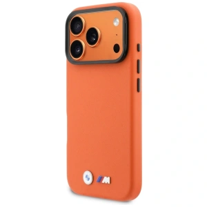 Etui BMW M Metal Logo MagSafe do Apple iPhone 17 Pro pomarańczowy
