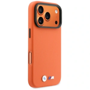 Etui BMW M Metal Logo MagSafe do Apple iPhone 17 Pro pomarańczowy