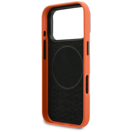 Etui BMW M Metal Logo MagSafe do Apple iPhone 17 Pro pomarańczowy