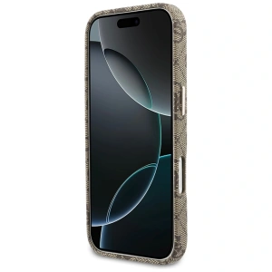 Etui Guess 4G Script MagSafe do Apple iPhone 17 brązowy