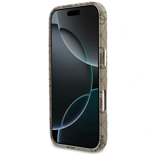 Etui Guess 4G Script MagSafe do Apple iPhone 17 brązowy