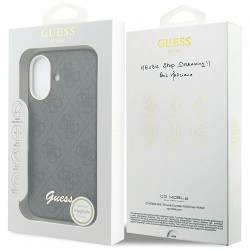 Etui Guess 4G Script MagSafe do Apple iPhone 17 czarny
