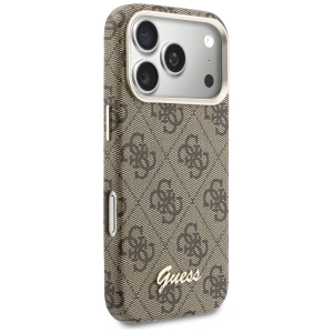 Etui Guess 4G Script MagSafe do Apple iPhone 17 Pro brązowy