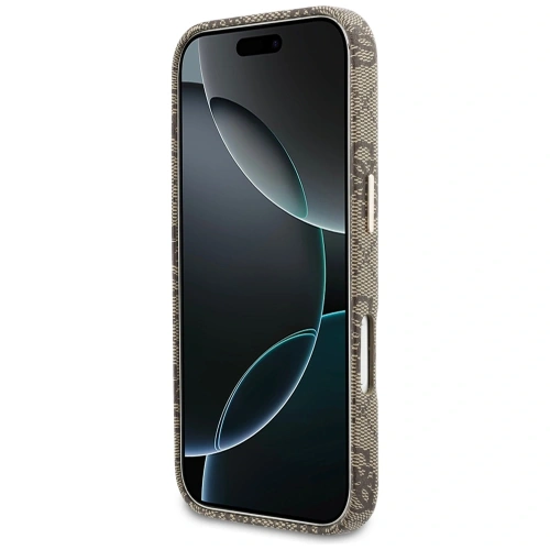 Etui Guess 4G Script MagSafe do Apple iPhone 17 Pro brązowy