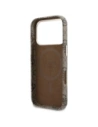 Etui Guess 4G Script MagSafe do Apple iPhone 17 Pro Max brązowy