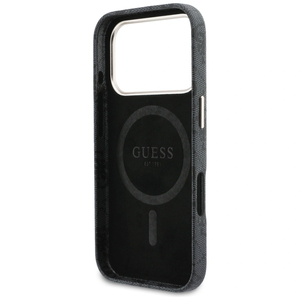 Etui Guess 4G Script MagSafe do Apple iPhone 17 Pro Max czarny