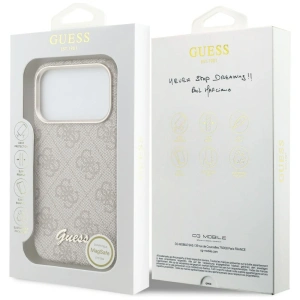 Etui Guess 4G Script MagSafe do Apple iPhone 17 Pro Max różowy