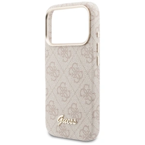 Etui Guess 4G Script MagSafe do Apple iPhone 17 Pro różowy