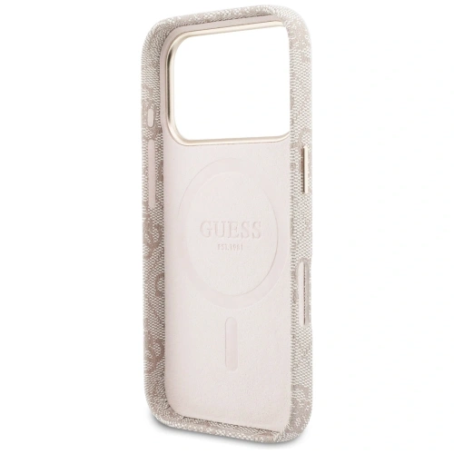 Etui Guess 4G Script MagSafe do Apple iPhone 17 Pro różowy