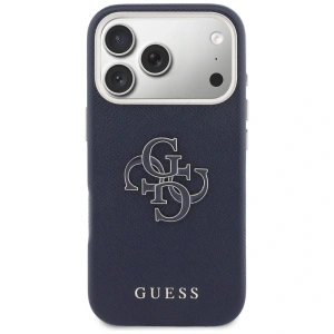 Etui Guess FW Resin Logo do Apple iPhone 17 Pro Max niebieski