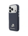 Etui Karl Lagerfeld Karl & Choupette Head Pins Saffiano MagSafe do Apple iPhone 17 Pro Max niebieski