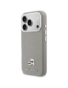 Etui Karl Lagerfeld Karl & Choupette Head Pins Saffiano MagSafe do Apple iPhone 17 Pro Max szary