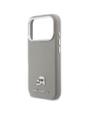 Etui Karl Lagerfeld Karl & Choupette Head Pins Saffiano MagSafe do Apple iPhone 17 Pro Max szary