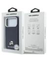 Etui Karl Lagerfeld Karl & Choupette Head Pins Saffiano MagSafe do Apple iPhone 17 Pro niebieski