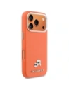 Etui Karl Lagerfeld Karl & Choupette Head Pins Saffiano MagSafe do Apple iPhone 17 Pro pomarańczowy