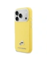 Etui Karl Lagerfeld Karl & Choupette Head Pins Saffiano MagSafe do Apple iPhone 17 Pro żółty