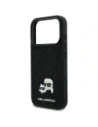 Etui Karl Lagerfeld Rhinestones Karl&Choupette Pin do Apple iPhone 17 Pro czarny