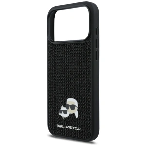 Etui Karl Lagerfeld Rhinestones Karl&Choupette Pin do Apple iPhone 17 Pro Max czarny