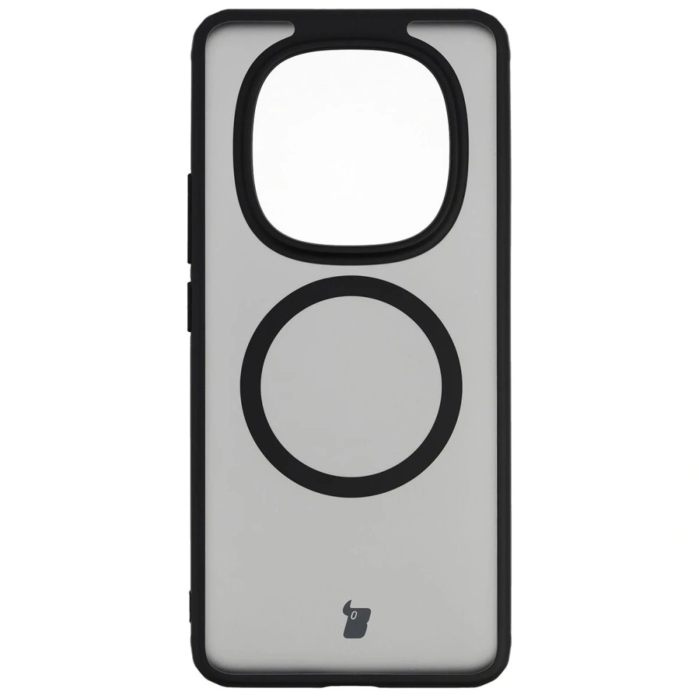 Etui z pierścieniem magnetycznym Bizon Case MatteO do Xiaomi Redmi Note 15 / POCO M8 5G przydymione-czarne
