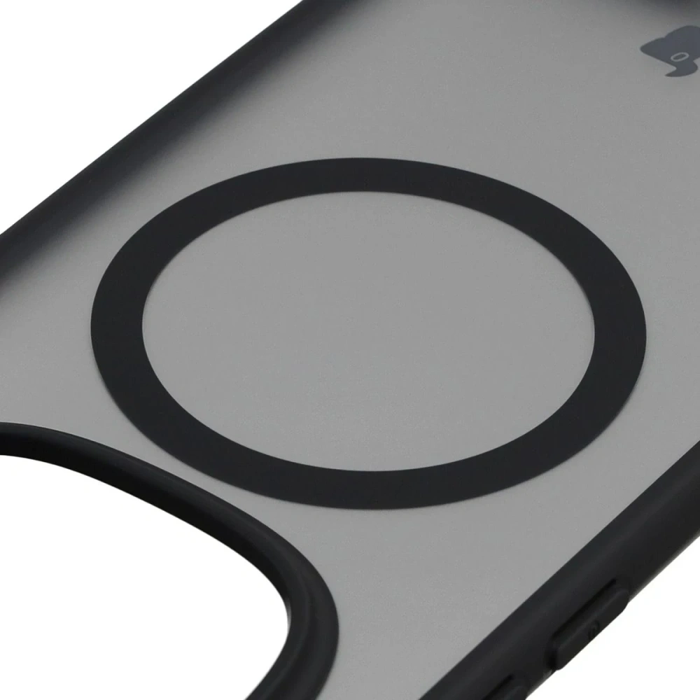Etui z pierścieniem magnetycznym Bizon Case MatteO do Xiaomi Redmi Note 15 / POCO M8 5G przydymione-czarne