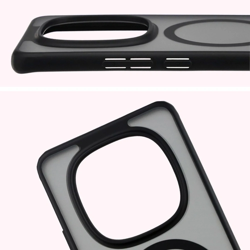 Etui z pierścieniem magnetycznym Bizon Case MatteO do Xiaomi Redmi Note 15 / POCO M8 5G przydymione-czarne