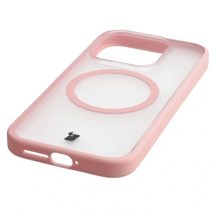Etui z pierścieniem magnetycznym Bizon Case MatteO do Xiaomi 17 przydymione-jasnoróżowe