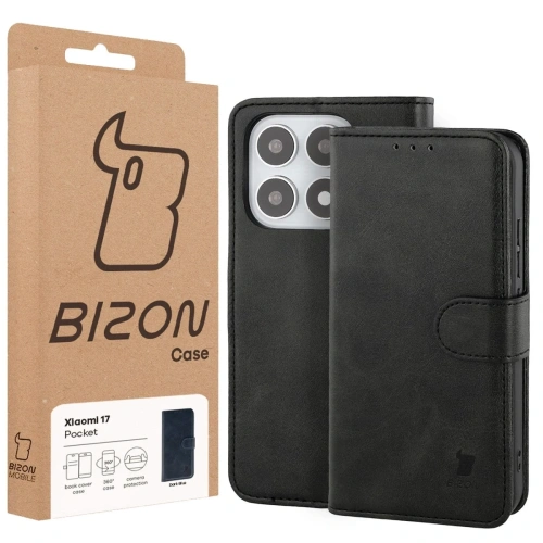 Etui z klapką Bizon Case Pocket do Xiaomi 17 czarne