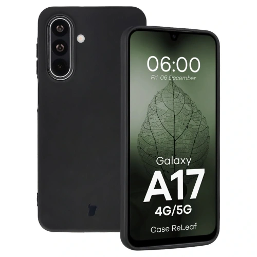 Etui z recyklingu Bizon Case ReLeaf do Samsung Galaxy A17 5G czarne