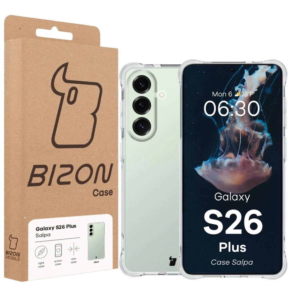 Elastyczne etui Bizon Case Salpa do Samsung Galaxy S26 Plus przezroczyste
