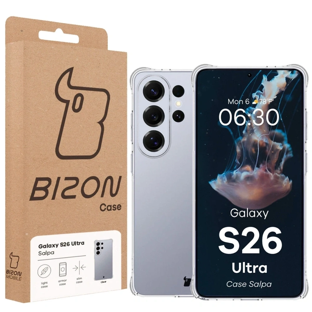 Elastyczne etui Bizon Case Salpa do Samsung Galaxy S26 Ultra przezroczyste