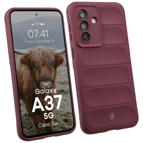 Pancerne etui Bizon Case Tur do Samsung Galaxy A37 5G burgundowe