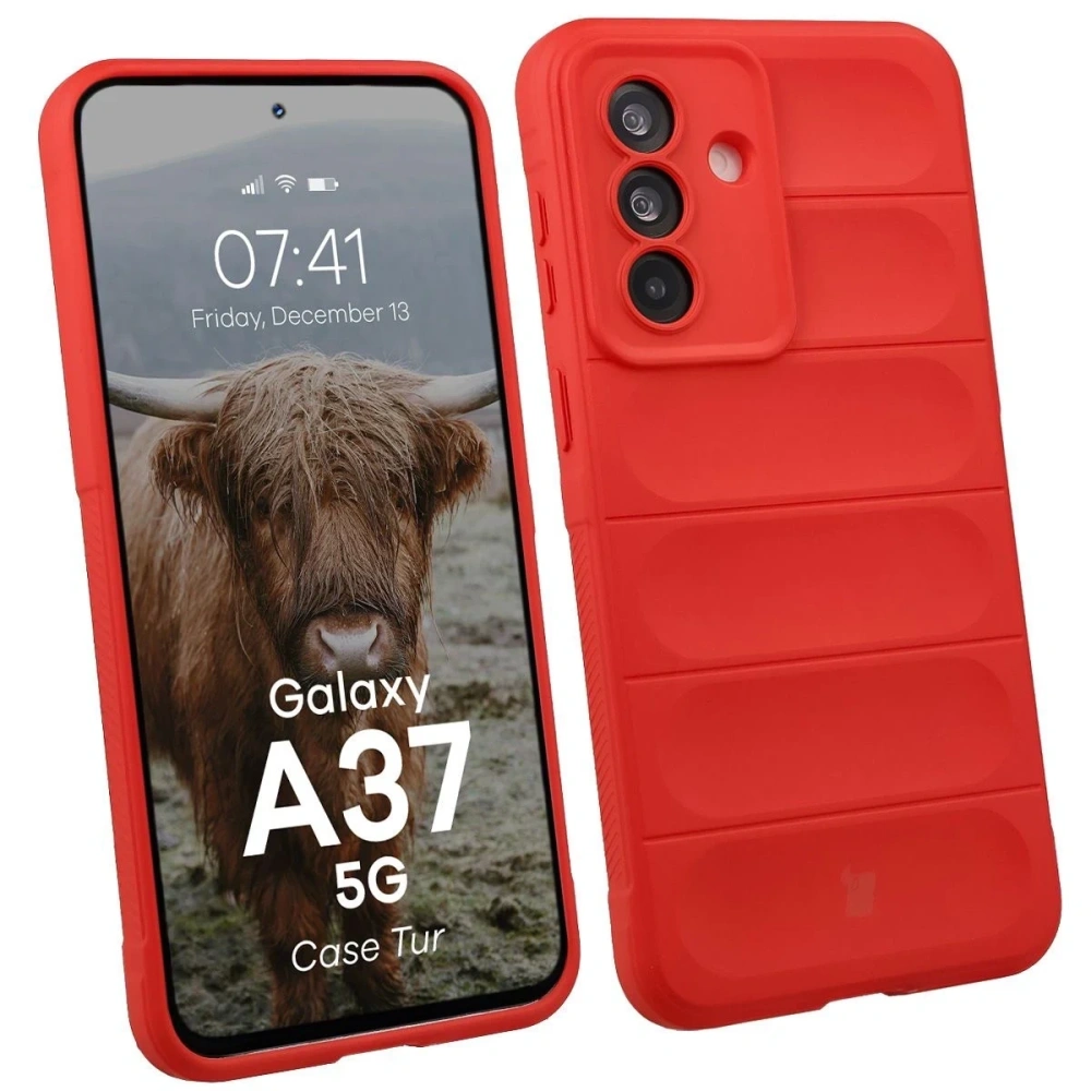 Pancerne etui Bizon Case Tur do Samsung Galaxy A37 5G czerwone