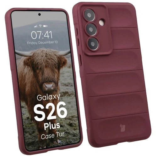 Pancerne etui Bizon Case Tur do Samsung Galaxy S26 Plus burgundowe