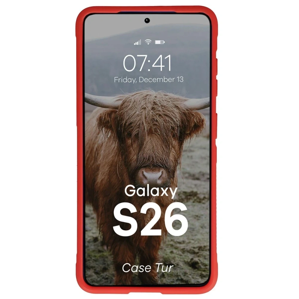 Pancerne etui Bizon Case Tur do Samsung Galaxy S26 czerwone