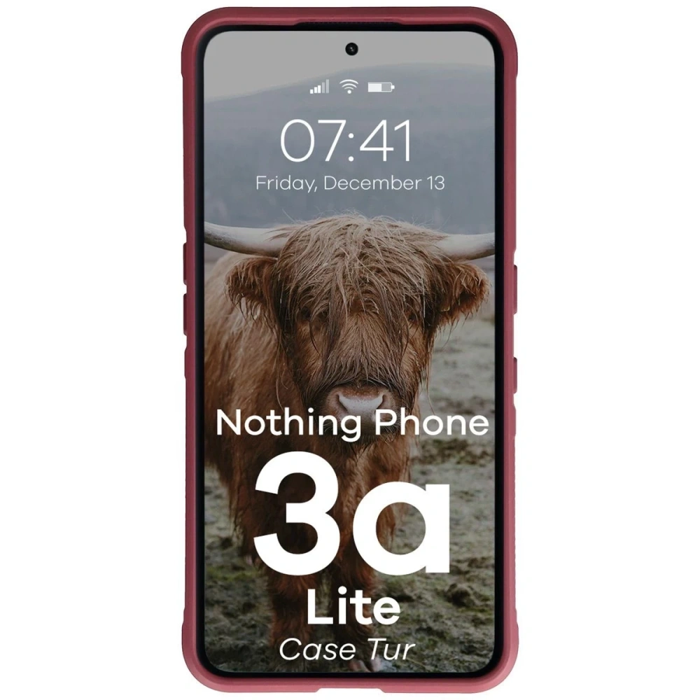 Pancerne etui Bizon Case Tur do Nothing Phone (3a) Lite burgundowe