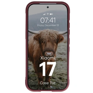 Pancerne etui Bizon Case Tur do Xiaomi 17 burgundowe