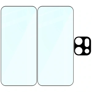 2x Szkło + szybka na aparat Bizon Edge Pack do Oppo Find X9 Pro
