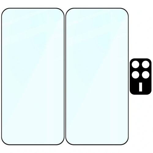 2x Szkło + szybka na aparat Bizon Edge Pack do Xiaomi POCO F8 Pro