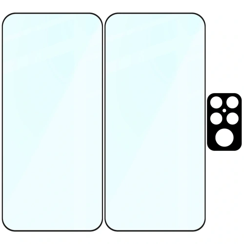 2x Szkło + szybka na aparat Bizon Edge Pack do Xiaomi POCO F8 Ultra