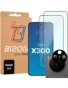 2x Szkło + szybka na aparat Bizon Edge Pack do Vivo X300