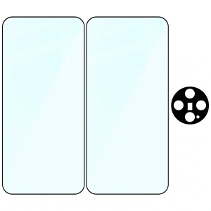 2x Szkło + szybka na aparat Bizon Edge Pack do Vivo X300