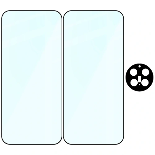 2x Szkło + szybka na aparat Bizon Edge Pack do Vivo X300 Pro